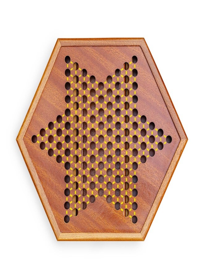 Black long Di fang Wooden Chinese Checkers Game Set with Storage Drawer, 12.6 inches - Includes 60 Colorful Acrylic Chess Pieces (6 Colors) - Classic Strategy Board Game - Image 5