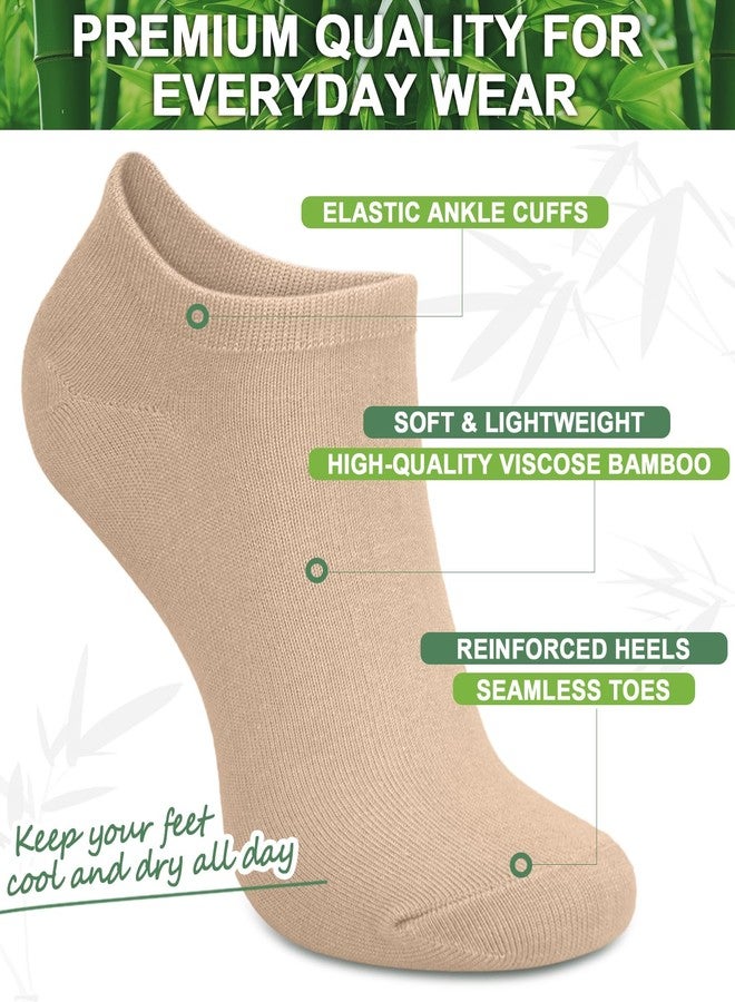 FuelMeFoot 7 Pairs Women's Viscose Bamboo No Show Socks Classic Low Cut Casual Running, Athletic Socks - Image 3