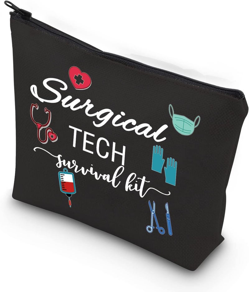 WCGXKO WCGXKO Surgical Tech Gift Surgical Tech Survival Kit Travel Accessories Toiletry Bag Makeup Bag (Surgical TECH black)