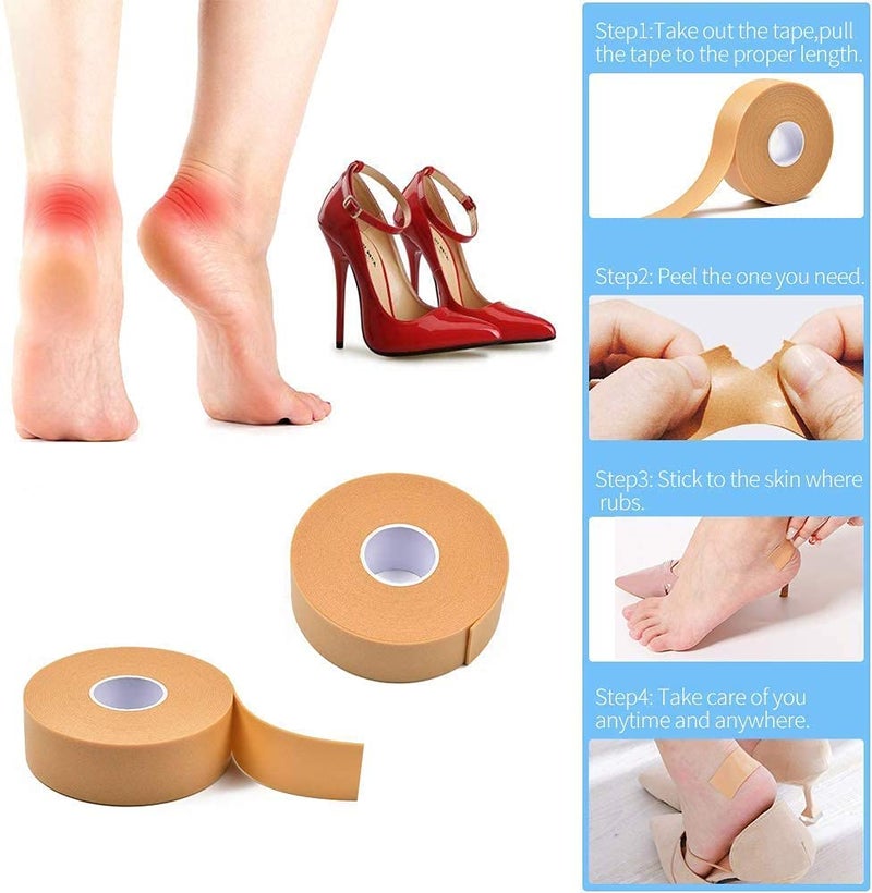 SPECULO Waterproof Rolls Foot Care Sticker Heel Grip Tape Hand Foot Care Protector Anti Slip Feet Pad Heel Insole Cushion Shoe Insert for Skin Tape (Pack of 1) - Image 3