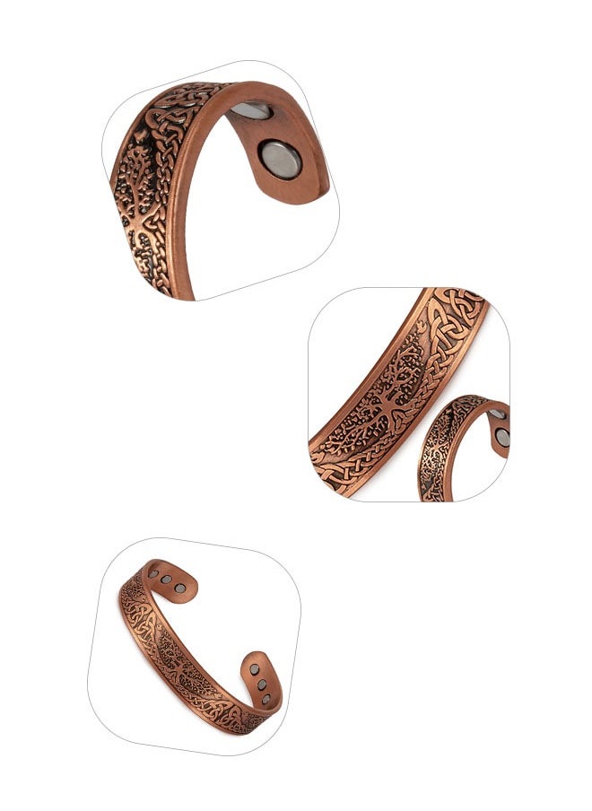 Coconut Pure Copper Magnetic Bracelet(Bracelet & Ring set)  - Image 5