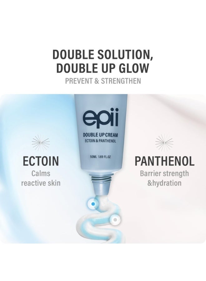 Epii Double Up Cream | face moisturizer | ectoin | panthenol | squalane 15% | B5 | dry skin | sensitive skin | soothing | calming | korean skincare | 50ml 1.69 oz. fl. - Image 2