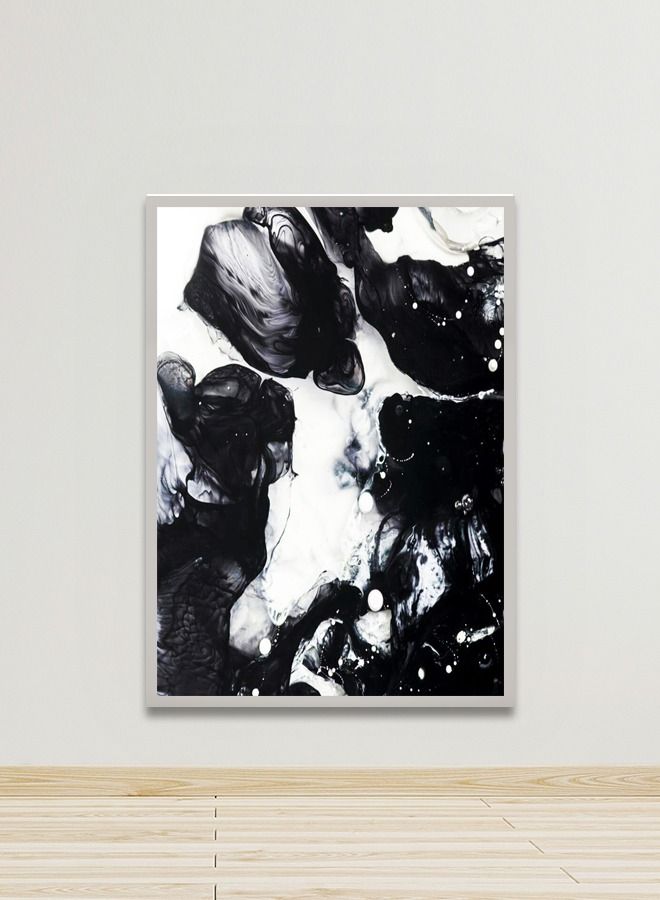 Marktna Canvas Wall Art For Wall Decoration Modern Design With A Hollow Silver Frame Size 120x80cm One Piece - Image 1