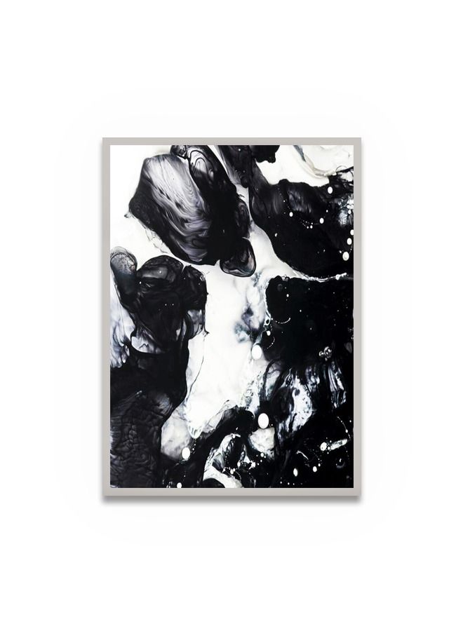 Marktna Canvas Wall Art For Wall Decoration Modern Design With A Hollow Silver Frame Size 120x80cm One Piece - Image 2