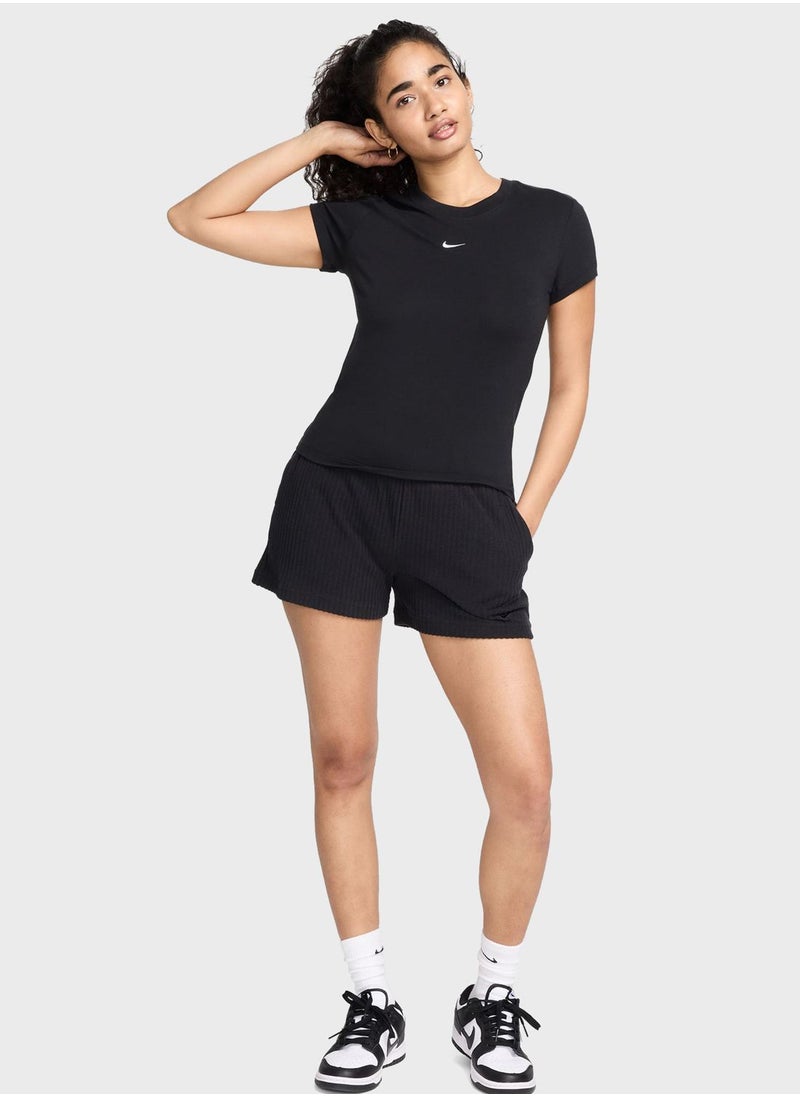 Nike Nsw Knit Mid Crop T-Shirt  - Image 4