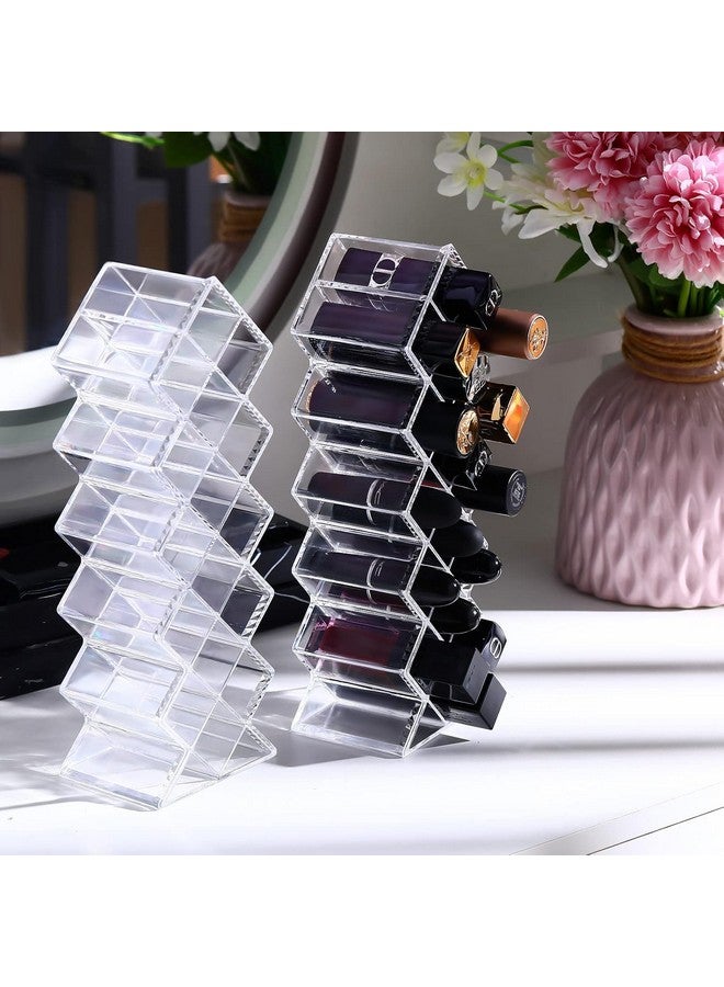GREECHO 16 Grid Lipstick Holder Clear Acrylic Lipgloss Organizer Compact Fish Shape Lip Balm Storage Box Compact Lipstick Storage Display Stand (1) - Image 4