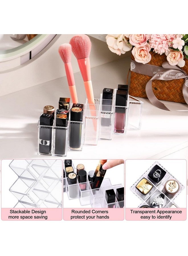 GREECHO 16 Grid Lipstick Holder Clear Acrylic Lipgloss Organizer Compact Fish Shape Lip Balm Storage Box Compact Lipstick Storage Display Stand (1) - Image 2