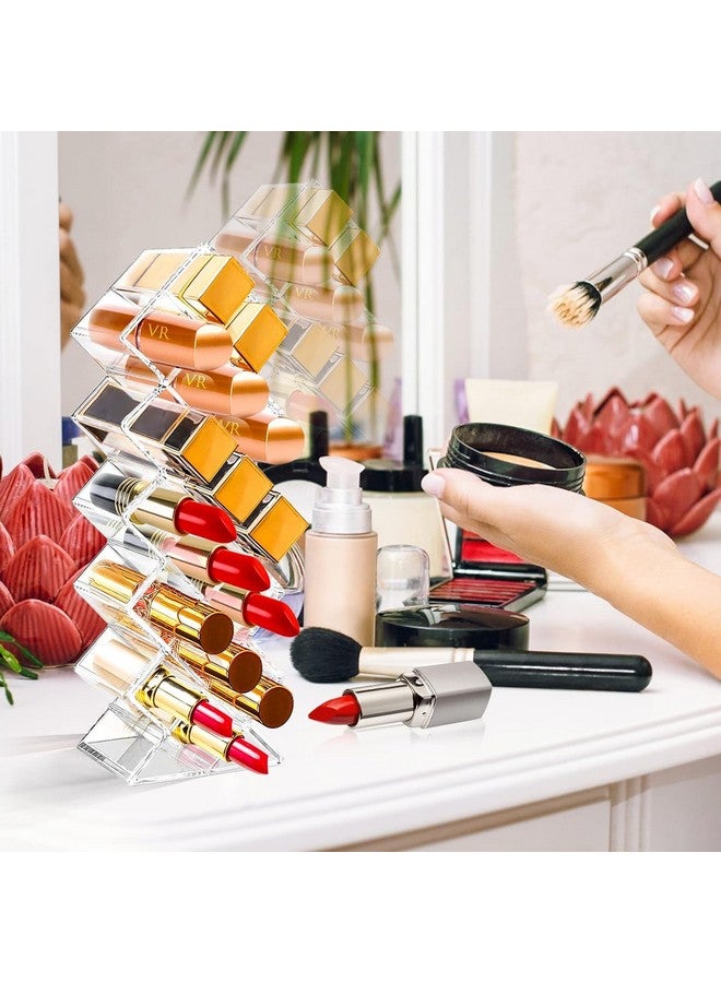 GREECHO 16 Grid Lipstick Holder Clear Acrylic Lipgloss Organizer Compact Fish Shape Lip Balm Storage Box Compact Lipstick Storage Display Stand (1) - Image 5