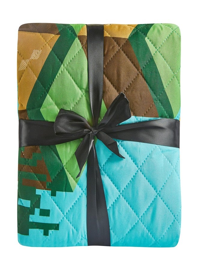 Minecraft Twin Bedding Set for Kids - Bundle with Quilted Bedspread Plus Stickers - Image 2