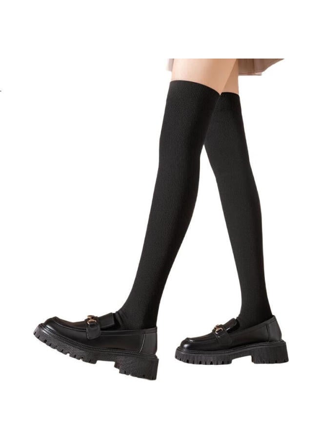 Madallo Modal 3 Pairs Over-Knee Socks, Spring And Summer Thin Style, Swan Velvet Socks, Women'S Style Long Socks, Thigh-High Socks - Image 1