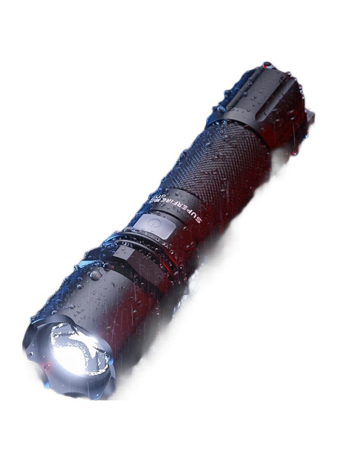 SupFire مصباح يدوي عالي الكثافة، مدمج صغير، ساطع للغاية، طويل الأمد، مقاوم للماء، إضاءة خارجية للدفاع عن النفس، مدى بعيد - Image 1