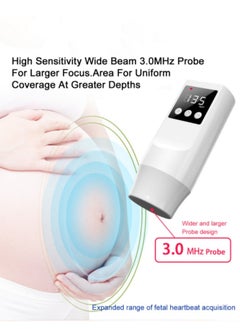 Healife Portable Fetal Doppler Heart Rate Monitor - Ultrasound Detector with LCD and Earphones for Expectant Mothers  - Image 3