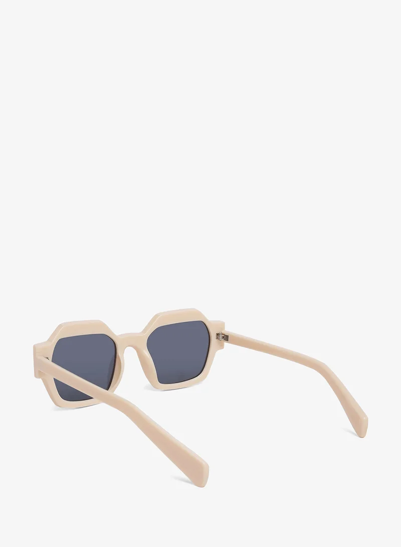 London Rag Black Bold Bevel Square Sunglasses in Beige for Women | Best Price UAE