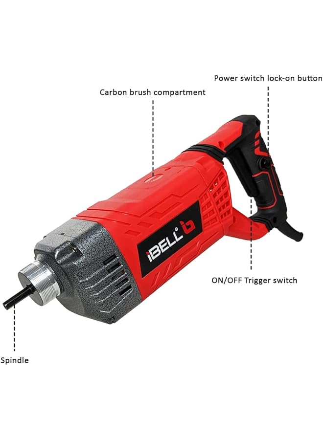 iBELL Concrete Vibrator Cv35 48 1800W 4000Rpm 35Mm 2 Meter Needle - Image 3