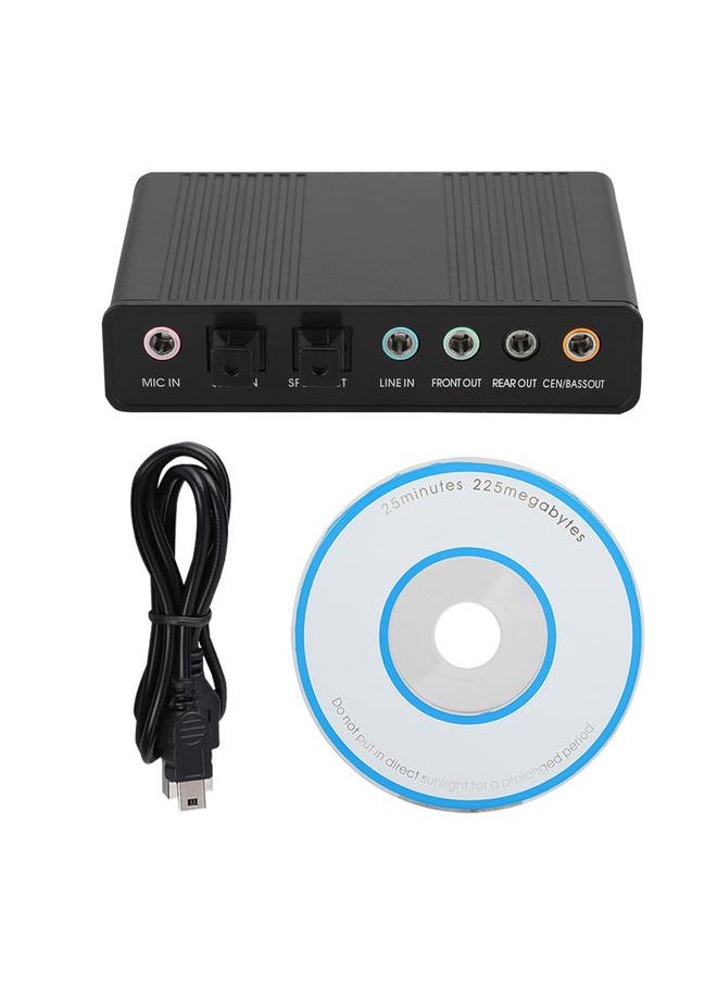 Thoraya DM-HD10 USB 5.1 Channel External Optical Audio Sound Card for Notebook PC Laptop  - Image 1