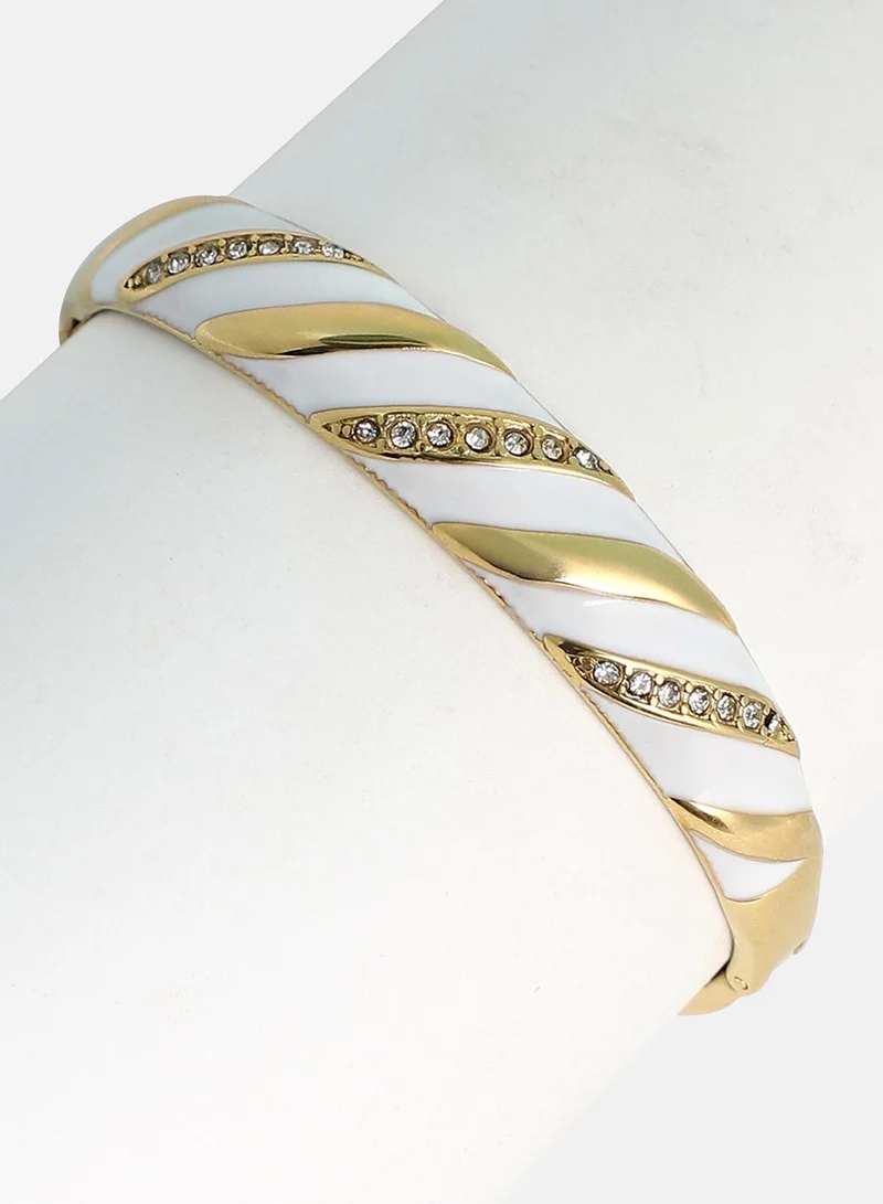 SOHI Candy-Stripe Bangle Artificial Bracelet Jewellery