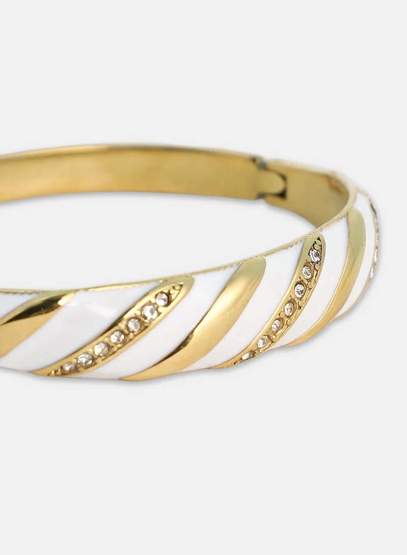 SOHI Candy-Stripe Bangle Artificial Bracelet Jewellery