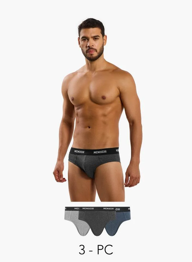 سبلاش فيڤ Men Solid Cotton Briefs - Pack of 3