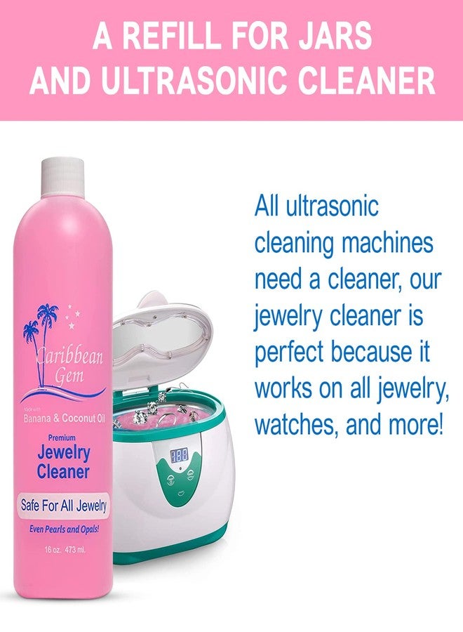 Caribbean Gem Jewelry Cleaner 16oz & 8oz, Basket, Brush, Polishing Cream & Polishing Cloth - Jewelry Cleaning Kit for All Gold, Silver, Diamonds, Rings, Necklaces, Gems, Precious Stones & Metals - Image 5