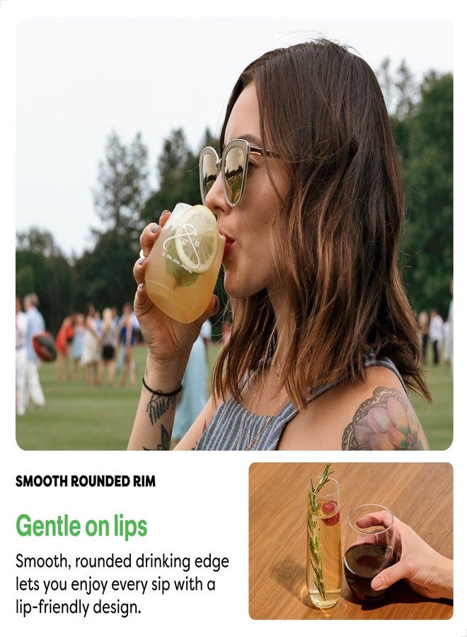 TOSSWARE POP 14oz Vino - Color Series SET OF 12, Premium Quality, Recyclable, Unbreakable & Crystal Clear Plastic Wine Glasses - Image 4