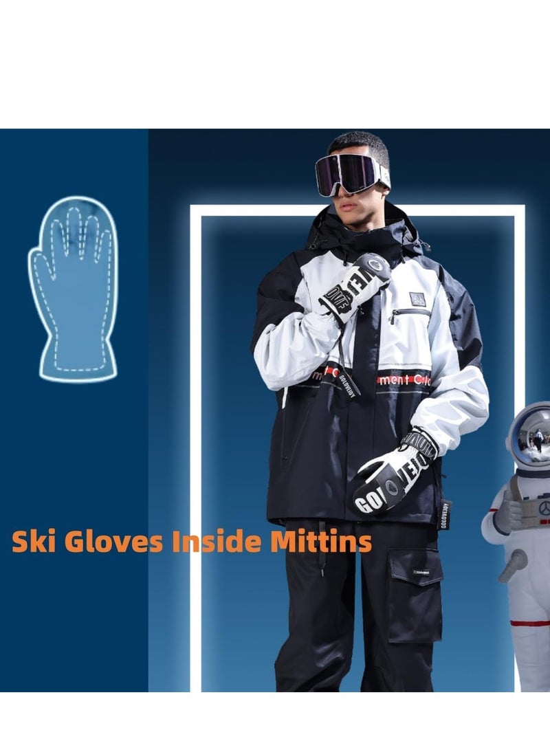 Winter Waterproof Ski Gloves for Men and Women, Touch Screen Snow Mittens for Cold Weather, Warm and Comfortable Skiing Accessories - Image 5