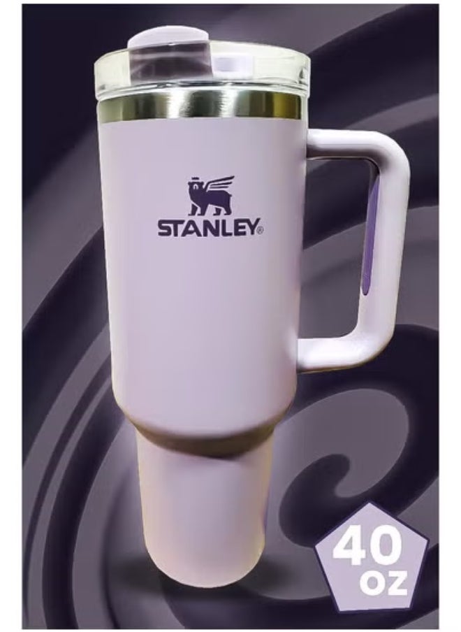 Stanley 40oz Tumbler – Limited Edition Stainless Steel Travel Mug with Reusable Straw | BPA-Free, Eco-Friendly & Dishwasher Safe | Leak-Proof FlowState™ Lid | Double-Wall Vacuum Insulated to Keep Drinks Hot for 16hrs & Cold for 24hrs | Slim Base Fits Most Car Cup Holders | Ergonomic Handle for Comfortable Grip | Durable, Reusable Mug for Office, Outdoor, Gym & Travel Use