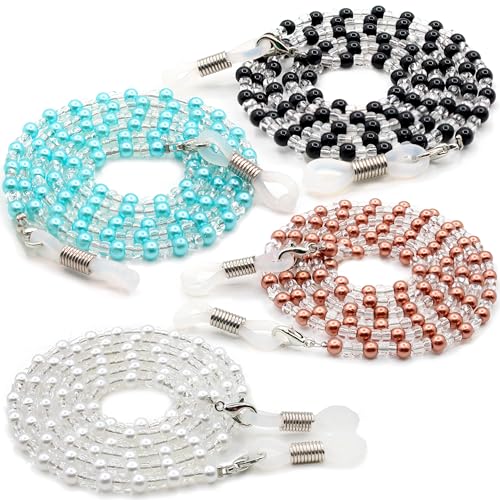 SIGONNA Eyeglass Chains for Women - Metal Glasses Chain - Eyeglasses String Holder Around Neck - Eyeglass Chains Cords Necklace Strap - 3 Pcs - Image 1