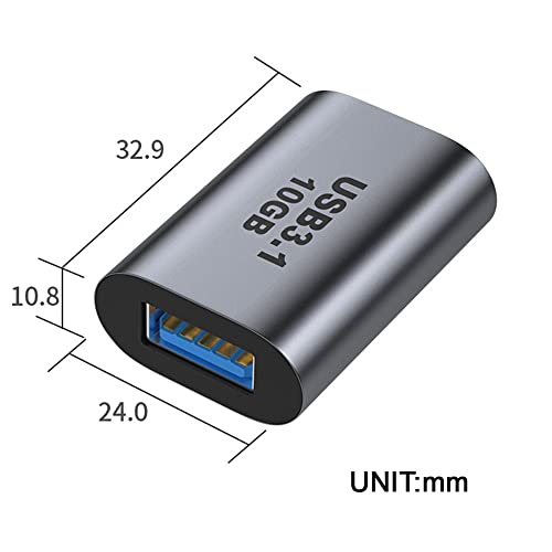 NFHK USB-C USB 3.1 Type C Female to USB 3.0 A Female Data Adapter 10Gbps Data Power for Laptop Tablet Phone - Image 4