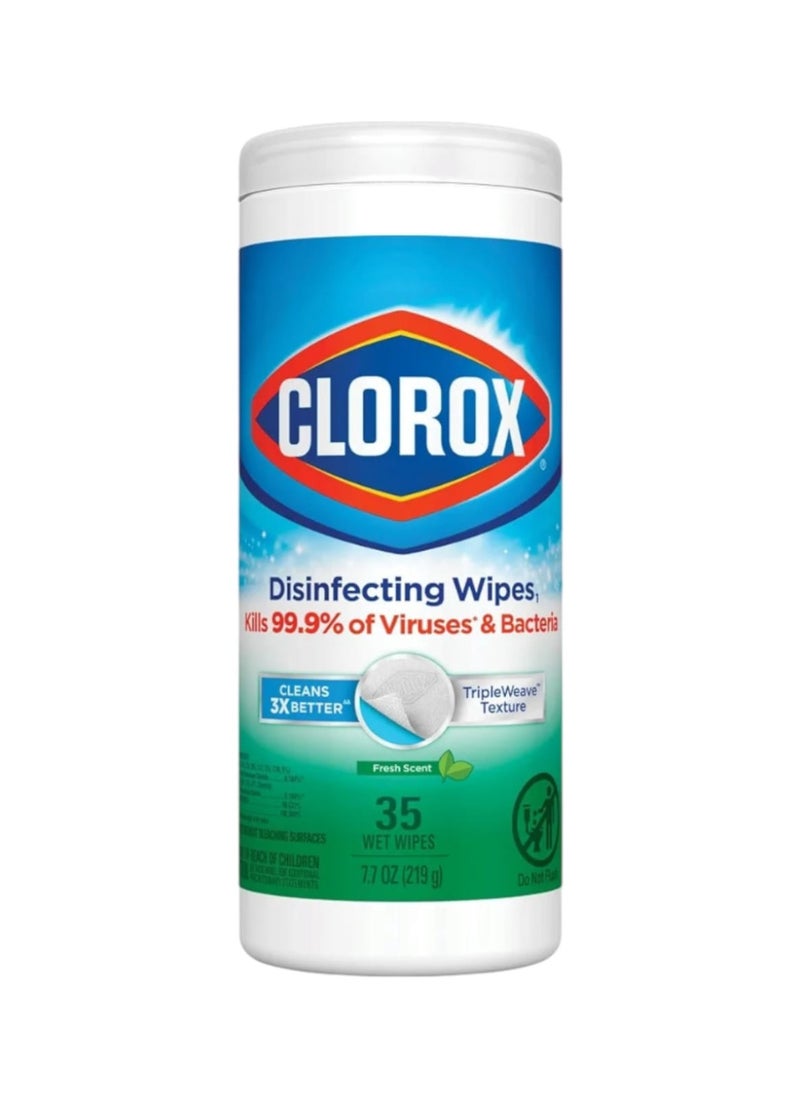 Clorox Sterilizing wet wipes with a refreshing scent, 35 wipes 
