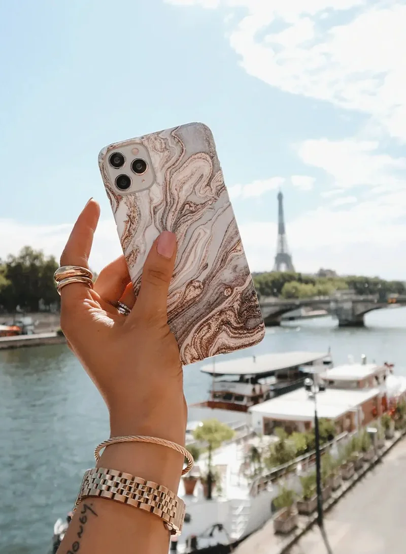BURGA iPhone 15 Case, 2 Piece Hard Shell + TPU Silicone Interior, Shock Absorption, All Port Accessible, Raised Bezel For Screen & Camera Protection, Never Fading HQ Print, Gentle Wind