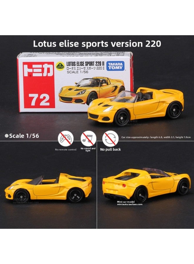 Genuine Multi-card Alloy Car Model Toy Racing Car AE86 GTR Bus Mercedes-Benz Tomy Collection Toy Wholesale-Color:No. 72-Lotus Elise  - Image 1