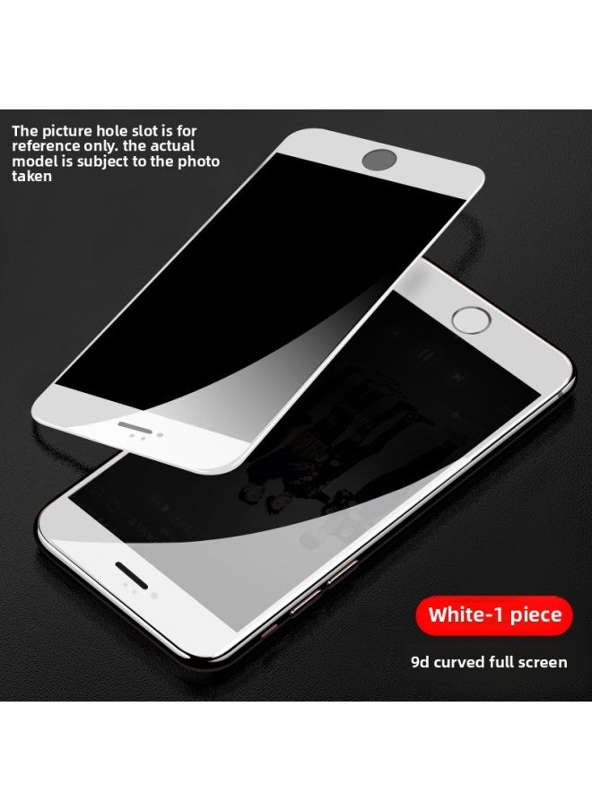 Generic For Iphone11 Anti-peep Tempered Film Xr For Apple X Anti-peeping 14 Anti-peep Film 12pro Full Screen 13 Mobile Phone Mi-Colour:[9d Curved Full Screen Diamond Privacy Film—white] 1 Piece-Size:For Iphone6  - Image 1