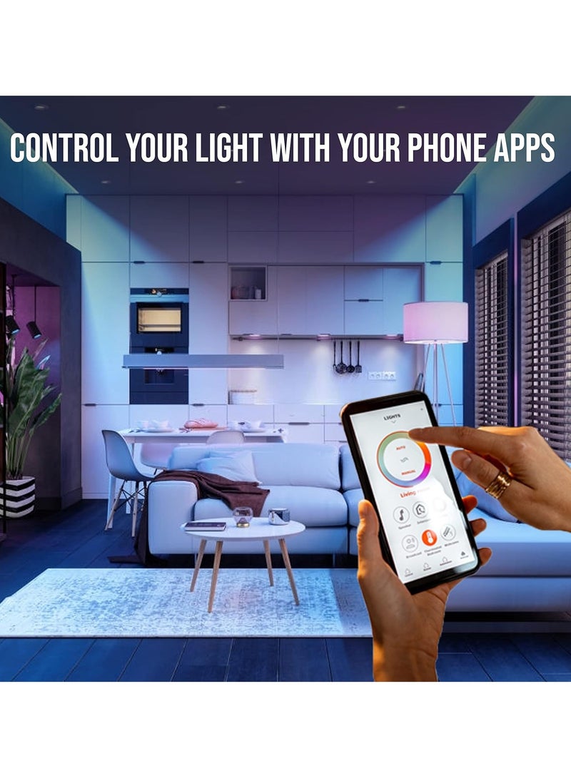 Kamzai Smart WiFi Light Bulb A60 E27 9W RGB+2700-6500K Remote Control Color Changing Led Lights Bulbs compatible with Alexa, Google Assistant 220V (2-Pack Smart Bulb) - Image 5