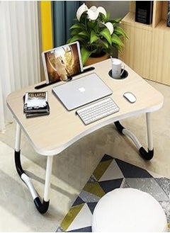 Villsure Laptop Desk for Bed,Villsure Portable Laptop Bed Tray Table Notebook Stand Reading Holder with Foldable Legs & Cup Holder for Eating,Writing,Reading Book, Watching Movie on Bed/Couch/Sofa 