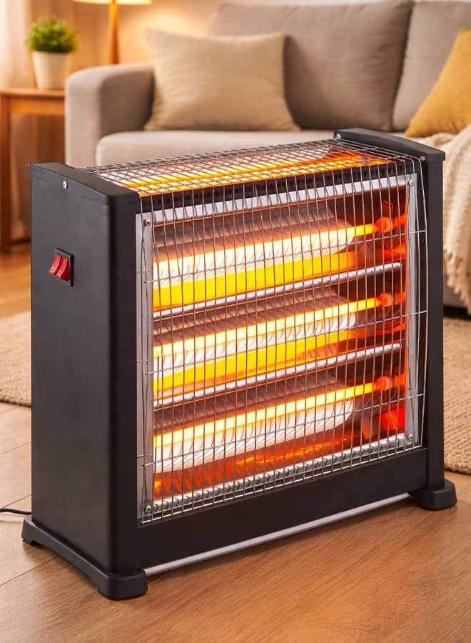 TOSCANA U Electric Heater and Heater with 5 Single Burners 2400 Watt Portable Heater with Temperature Control Switch Black - Image 1