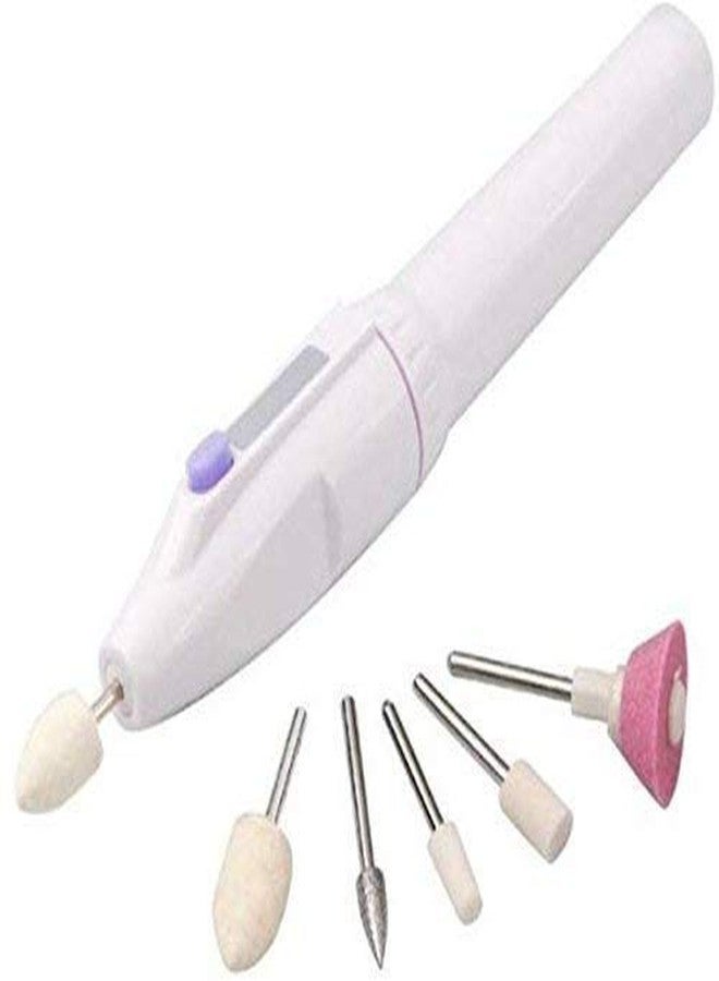 HOMESHOPPER Plastic 7 in 1 Art Tip Electric Manicure Toe Nail Drill Salon Sharper Grooming Tool Kit - Image 1