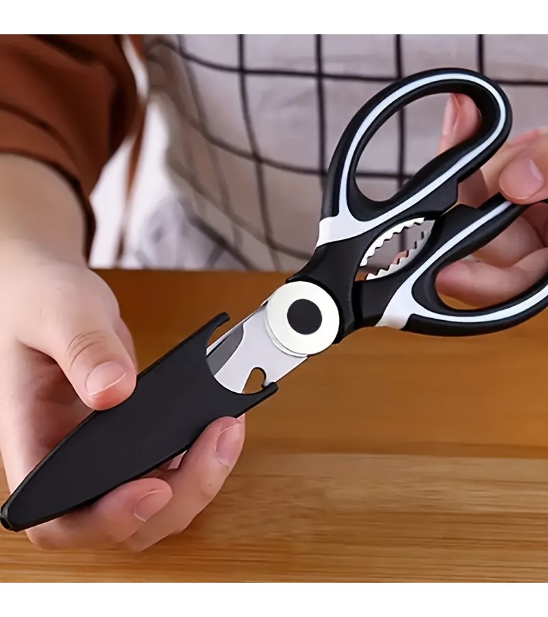 Black And White Stainless Steel Heavy Duty Sharp Scissors For Cutting Boxes - Image 4