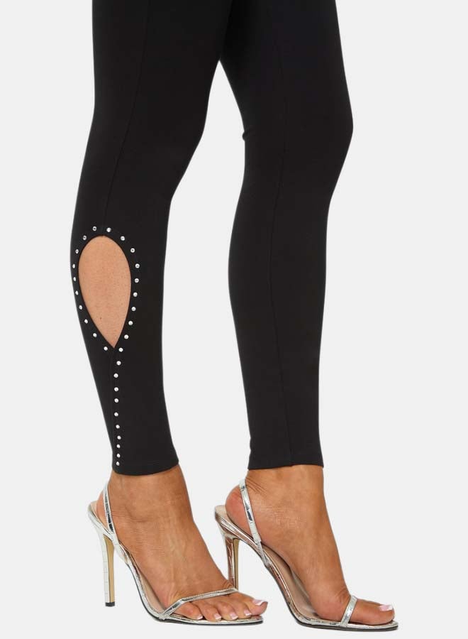 bebe High Waist Rhinestone Legging - Image 4