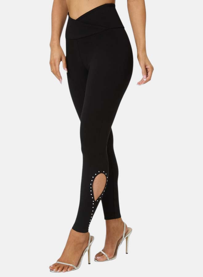 bebe High Waist Rhinestone Legging - Image 1