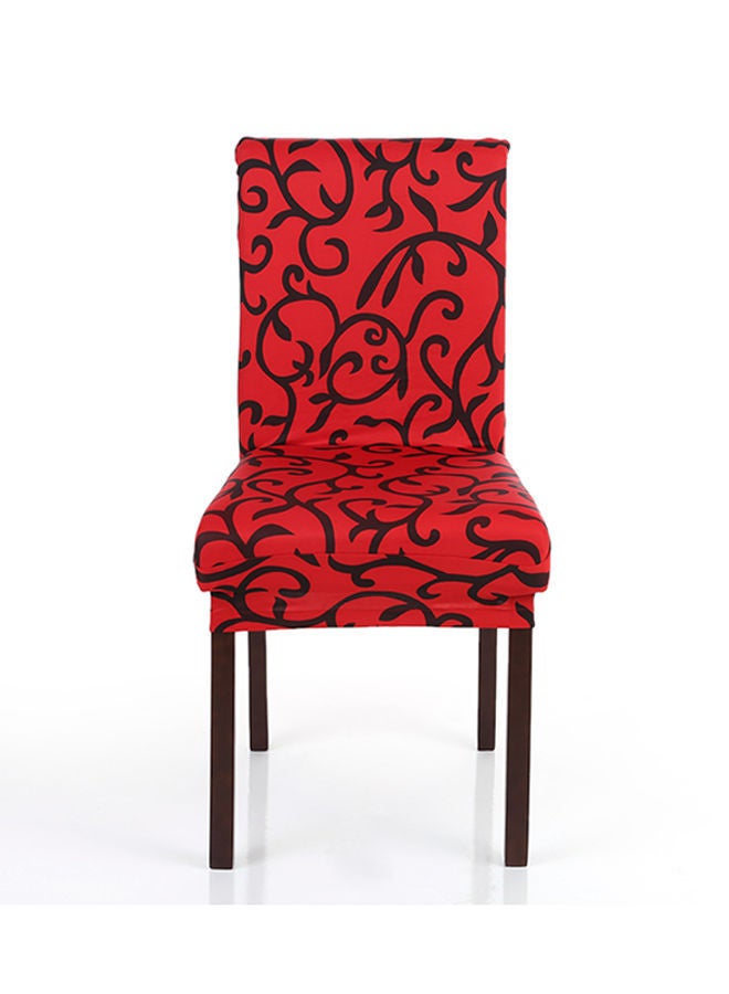 NIBEMINENT Printed Washable Ceremony Chair Seat Cover Red/Black 46 x 60cm - Image 1