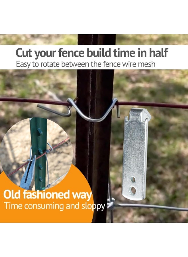 SYOSI 2-Pack Fence Wire Twister, Heavy-Duty T-Post Clip Tightening Tool, Barbed Wire Twisting Pliers for Farm Fencing, Ranch Installation, Agricultural Fence Repair, Stainless Steel, Corrosion-Resistant - Image 3