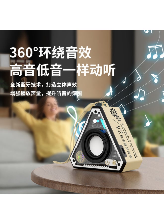 V2 Cool Mecha Portable Wireless Bluetooth Speaker Hifi Surround Sound Outdoor Audio - Image 2
