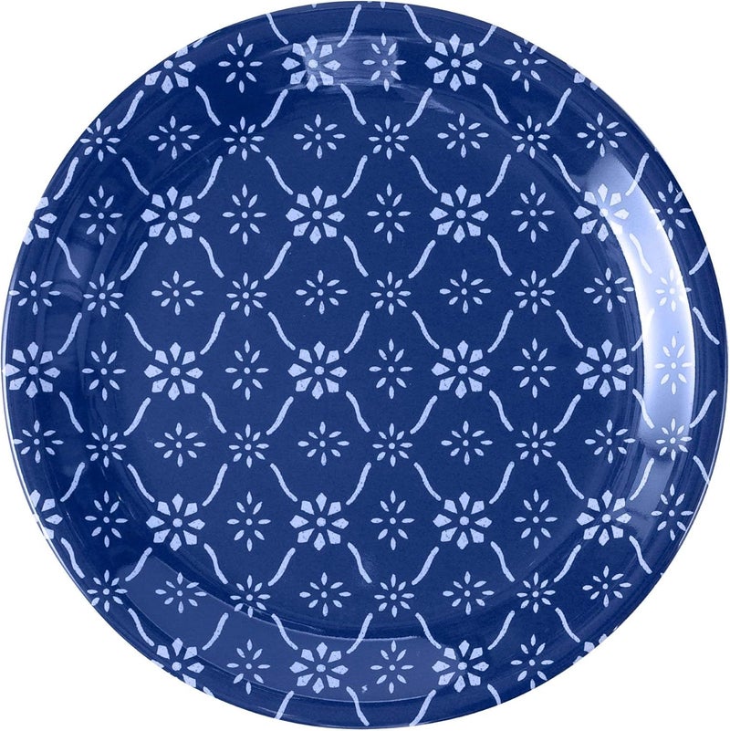 UPware Indigo Melamine Round Dessert Plates Small Serving Plates for Appetizer Snacks and Side Dishes Blue 675 Inch Set of 4 - Image 4