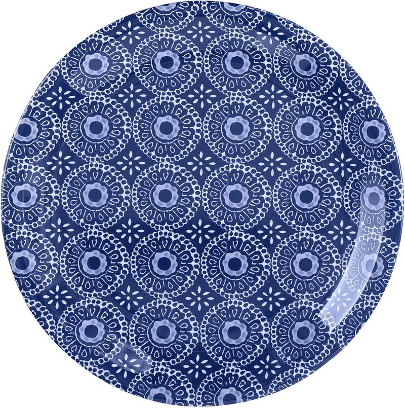 UPware Indigo Melamine Round Dessert Plates Small Serving Plates for Appetizer Snacks and Side Dishes Blue 675 Inch Set of 4 - Image 5