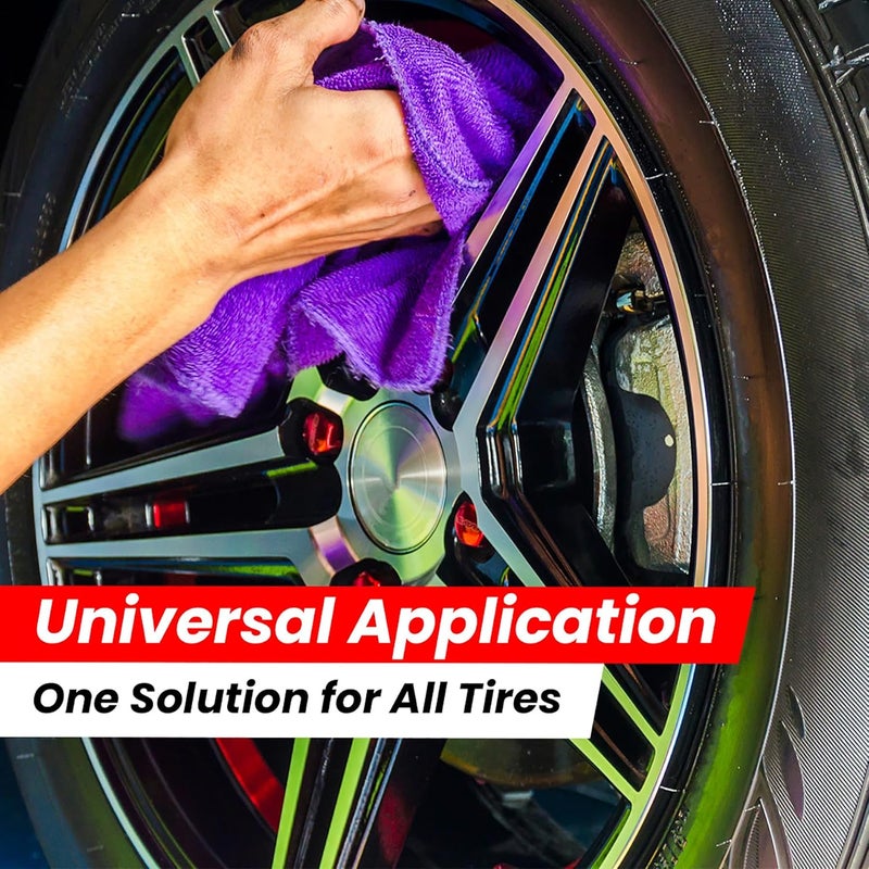 MA-FRA MAFRA Tyre Glaze (1x5 Ltr) Rubber Revitalizer and Blackener | Prevents Cracks and Resisting Air-Borne Pollutants, Long Lasting, Non-Greasy | Tire Tyre Polish Dresser Shiner Glosser for Car, Bike - Image 4