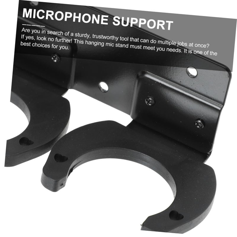 Wall Mounted Dual Hook Microphone Stand Metal Holder For KTV And Stage Use - Image 4