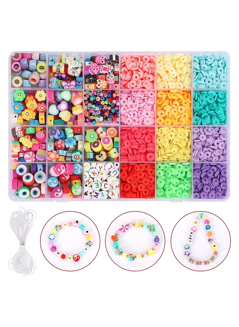 Mountain Gems Flat Beads Kit for Bracelets Necklace Jewelry Making DIY - Image 1