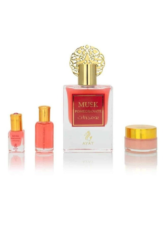 Ayat Perfumes Musk Pomegranate Eau de Parfum Set – Juicy Pomegranate, Rose & White Musk – Unisex Gift Set - Image 4