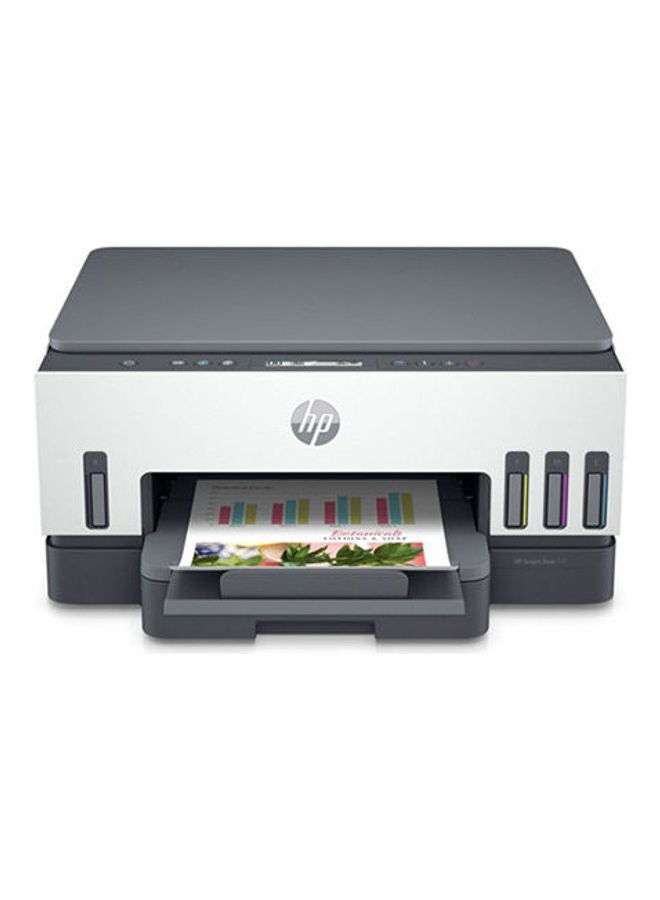 HP طابعة سمارت تانك 720 الكل في واحد طراز 6UU46A أبيض - رمادي - Image 1