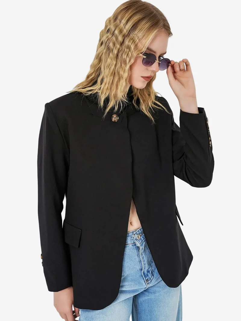 Big Dart Black BDART Oversized Shawl Collar Blazer for Women | Best Price UAE